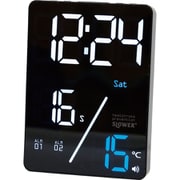 SLOWER LED THERMO ALERT CLOCK Azul WHITE/BLACK 置き掛け兼用 LEDクロック SLW416