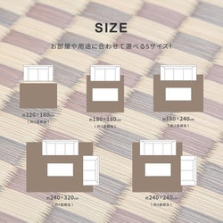 収納簡単 い草ラグ キハチ はっ水 すべりにくい 240×320 ブルー