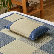 国産い草平枕 倉敷帆布使用 32×22×10 ブルー