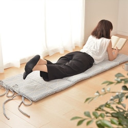 インド綿6つ折りマットレス クラック 65×170×2.5 ネイビー