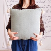インド綿背あてクッション アルト 2枚組 45×45 グリーン
