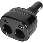 アクセサリーソケット×2 ダイレクト型 車載充電器 最大PD30W出力 USB Type-C×1/USB Type-A×1 ブラック OWL-CCUCD2D2-BK