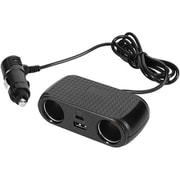 アクセサリーソケット×2 ケーブル型 車載充電器 最大PD30W出力 USB Type-C×1/USB Type-A×1 ブラック OWL-CCUCD2C2-BK