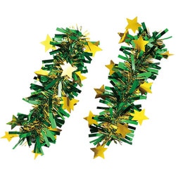 18496 [キラキラパッチンリストバンド 2個組 緑/金]