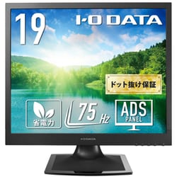 スクエア液晶ディスプレイ/19型/1280×1024/ADSパネル/アナログRGB DVI-D/スピーカー内蔵/5年保証/ブラック LCD-SAX191DB