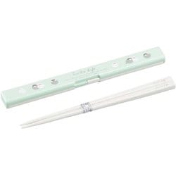 箸箱 箸 18cm セット 文鳥 抗菌 Ag 食洗機対応 持ち運び静か ライトグリーン 日本製 HS-18