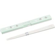 HS-18 [箸箱 箸 18cm セット 文鳥 抗菌 Ag 食洗機対応 持ち運び静か ライトグリーン 日本製]