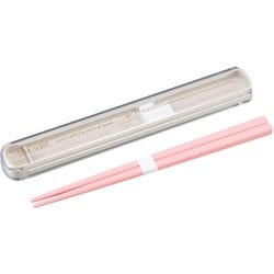引フタ 箸箱 箸 19cm セット ひのきのぷら 持ち運び静か 抗菌 食洗機対応 ピンク 日本製 HS-16