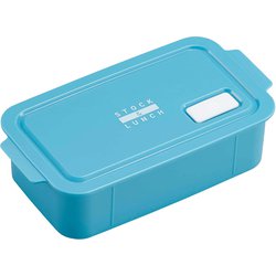 弁当箱 ランチボックス 500ml 保存容器 冷凍OK フタをしたままレンジOK 抗菌 Ag 簡単密閉 ハンドル付 食洗機対応 ブルー 日本製 STL-500