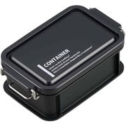 CNT-450 [弁当箱 CONTAINER コンテナ ランチボックス 450ml 抗菌 Ag 電子レンジ対応 食洗機対応 2点ロック 仕切付 ブラック 日本製]