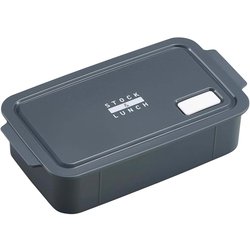 弁当箱 ランチボックス 650ml 保存容器 抗菌 冷凍OK フタをしたままレンジOK 簡単密閉 ハンドル付 食洗機対応 グレー 日本製 STL-650