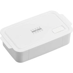 弁当箱 ランチボックス 650ml 保存容器 抗菌 冷凍OK フタをしたままレンジOK 簡単密閉 ハンドル付 食洗機対応 ホワイト 日本製 STL-650