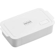 弁当箱 ランチボックス 650ml 保存容器 抗菌 冷凍OK フタをしたままレンジOK 簡単密閉 ハンドル付 食洗機対応 ホワイト 日本製 STL-650