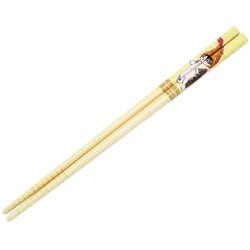 竹 安全 箸 21cm mofusand ネコ すべり止め加工 孟宗竹 イエロー 日本製 BB-6