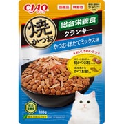 CIAO 焼かつおクランキー 総合栄養食 かつお節入り かつお・ほたてミックス味 180g [キャットフード]