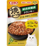 CIAO 焼かつおクランキー 総合栄養食 かつお節入り かつお・本格だしミックス味 180g [キャットフード]