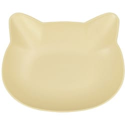 catte ねこ 抗菌プレート イエロー レンジ・食洗機可 日本製 74727-5