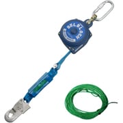 ベルト巻取式墜落防止器具 ベルブロック ショックアブソーバ付き 3.5m 引寄ロープ付 BB-35-JAN-BX