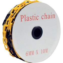 プラスチックチェーン 黄/黒 トラチェーン 10m J2437-10