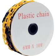 プラスチックチェーン 黄/黒 トラチェーン 10m J2437-10