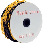 プラスチックチェーン 黄/黒 トラチェーン 30m J2437-30
