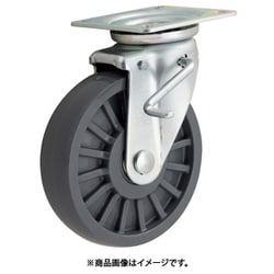 低始動・高耐久キャスター 150径 エラストマー 旋回金具ダブルストッパー付 ME-150WJS