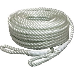 電動ウインチ用ナイロンロープ（3打ち） 12mmΦ×50m 両端アイ加工 NR-3STRAND-12-50