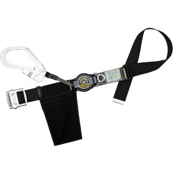 胴ベルト型墜落制止用器具（巻取タイプ）ロック機構付き ロックリトラ 黒 Mサイズ 幅50MM×長さ1200MM TBLRN599BLKMBP