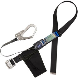 胴ベルト型墜落制止用器具（巻取タイプ）ロック機構なし リトラ 黒 LLサイズ 幅50MM×長さ1600MM 130KG対応型 TB-RN-590-BLK-LL(130KG)-JAN-BP
