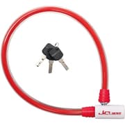 JC-030W ワイヤー錠 φ14×650mm レッド 67825