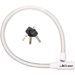 JC-030W ワイヤー錠 φ14×650mm ホワイト 67826