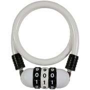 JC-035W 大型ダイヤル式ワイヤー錠 ホワイト 67851