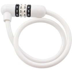 JC-043W 可変ダイヤルワイヤー錠 ホワイト 67871