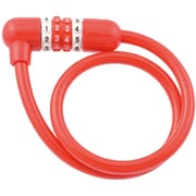 JC-043W 可変ダイヤルワイヤー錠 レッド 67873