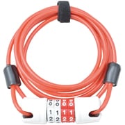 JC-062W ポケッタブルダイヤルワイヤー錠 レッド 67955
