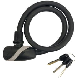 JC-078W ウエーブキーワイヤー錠 φ12×900mm 黒 67963