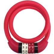 JC-079W 可変ダイヤルワイヤー錠 φ12×900mm レッド 67970