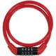 JC-076W 可変ダイヤルワイヤー錠 φ8×600mm レッド 68081