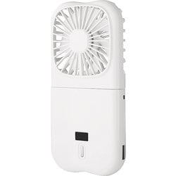 バッテリー機能付 4WAYハンディファン ホワイト LN-FANH01WH