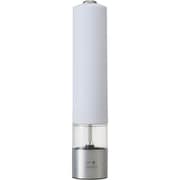 LED ライト 付き スパイス ミル 簡単操作 電池式 挽き目 無段階調整 ホワイト BHK223-WH