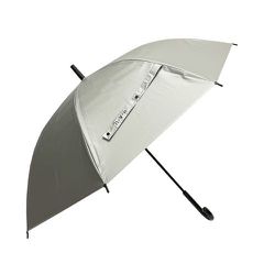 ビニール傘 晴雨兼用 HAU POE無地 65cm ジャンプ式 UVカット加工 グレー 10002958