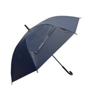ビニール傘 晴雨兼用 HAU POE無地 65cm ジャンプ式 UVカット加工 ネイビー 10002958