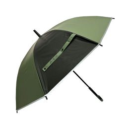 ビニール傘 晴雨兼用 HAU POEバイカラー 55cm ジャンプ式 UVカット加工 カーキ 10002960