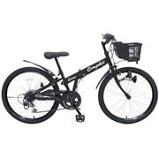 子供用折畳自転車 24インチ 6段ギア マットブラック GR-GROW