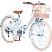 子供用折畳自転車 20インチ 6段ギア ライトブルー GR-APRICOT20