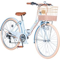 子供用折畳自転車 22インチ 6段ギア ライトブルー GR-APRICOT22