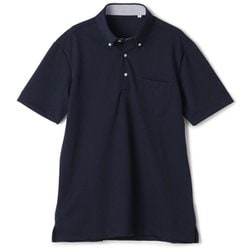 5NBIZPL1 [ビズポロ エアクール ボタンダウン ポロシャツ （紺/L） メンズ]