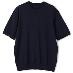 5NLWKNT1 [スーツ屋の仕立てたニットTシャツ（紺/L） メンズ]