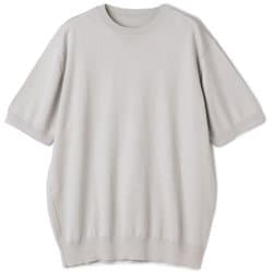 5NLWKNT1 [スーツ屋の仕立てたニットTシャツ（グレー/M） メンズ]