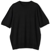 5NLWKNT1 [スーツ屋の仕立てたニットTシャツ（黒/M） メンズ]